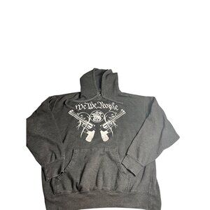 Smith & Wesson "We The People" Graphic Hoodie XL Gray Cotton Blend Pullover